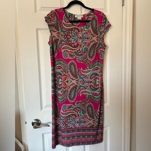 Liz Claiborne Hot Pink Paisley Dress